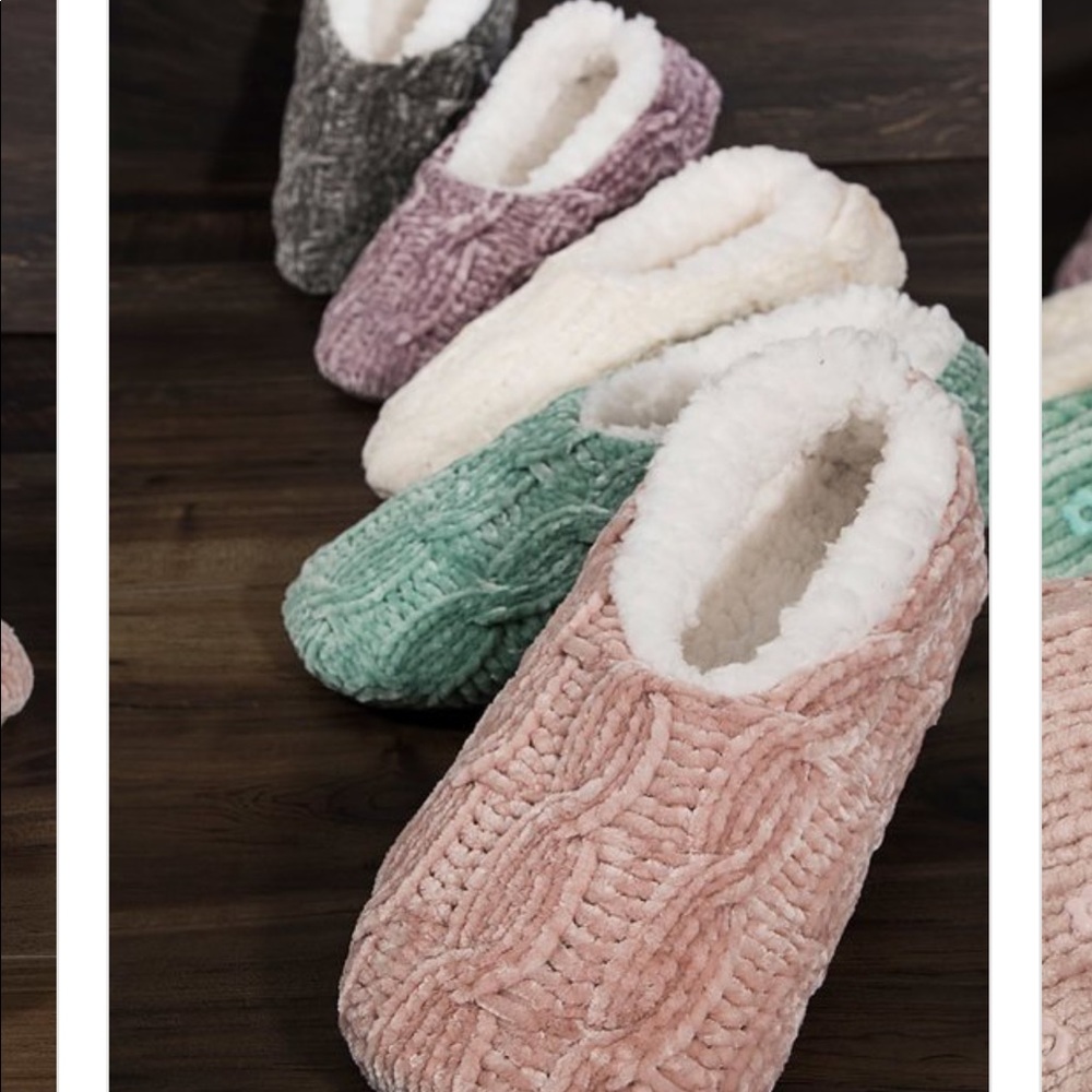 Fleece lined Chenille slippers Lilac - Picture 7 of 8